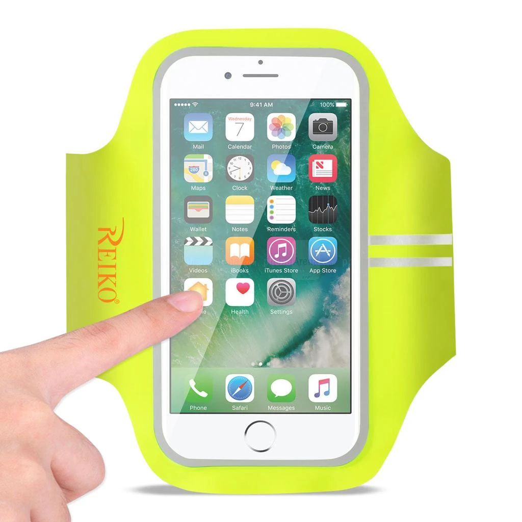 Reikowireless Reiko Running Sports Armband For Iphone 7/ 6/ 6S Or 5 Inches Device In Green (5X5 Inches)