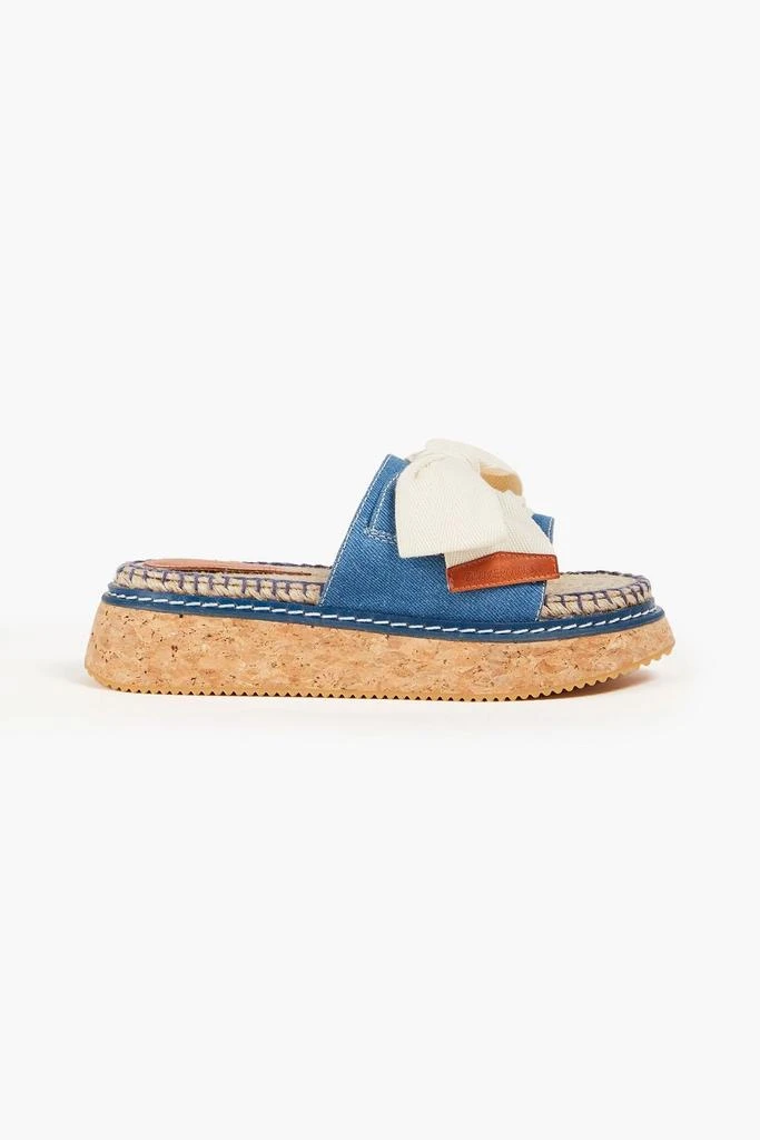 Zimmermann Canvas and denim espadrille slides