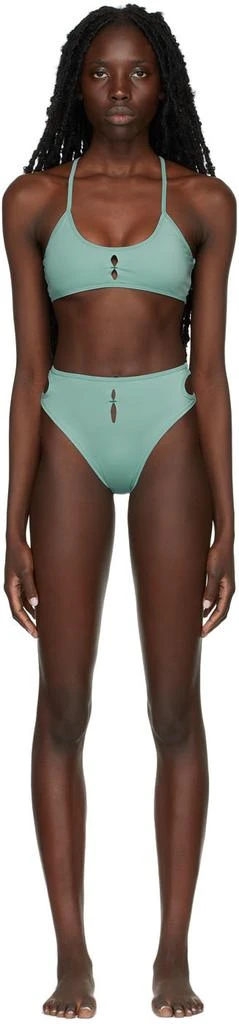 RUI SSENSE Exclusive Green High Waist Bikini 1