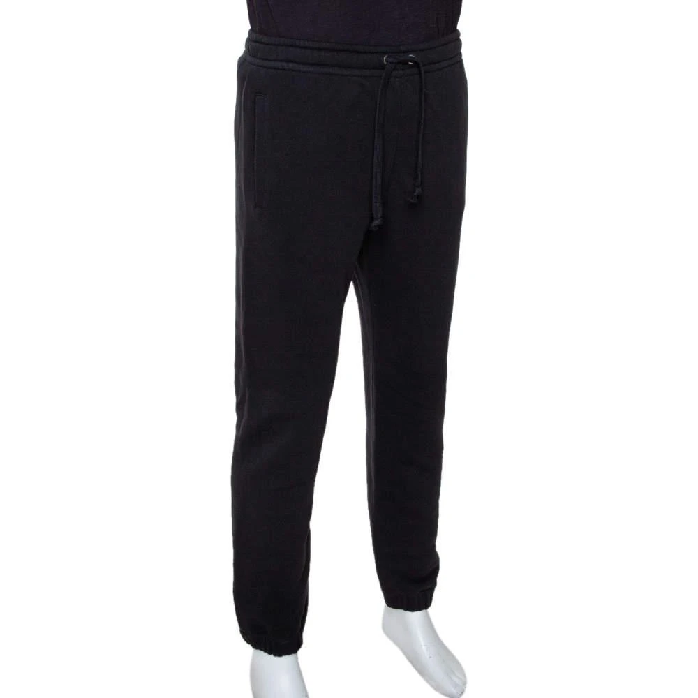 Gucci Gucci Black Knit Contrast Vertical Logo Print Track Pants M 2