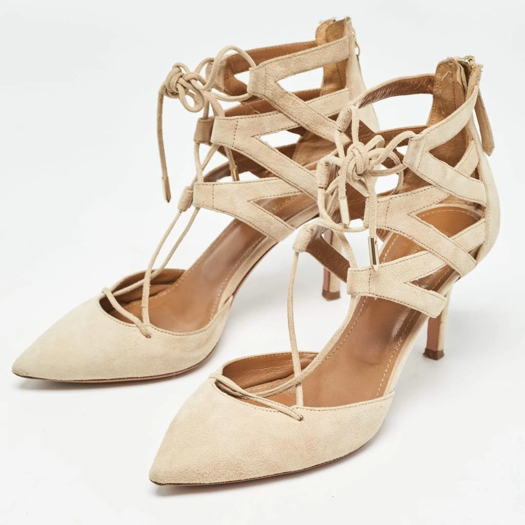 Aquazzura Aquazzura Beige Suede Belgravia Pumps Size 37 2