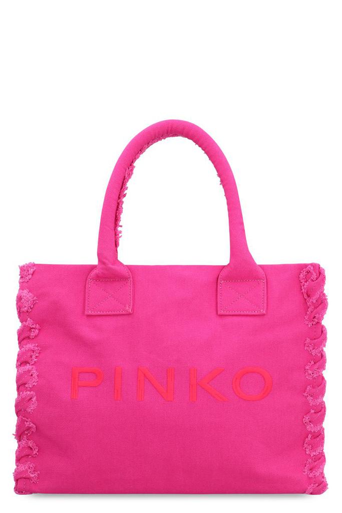 PINKO Pinko Beach Shopper Canvas Tote Bag
