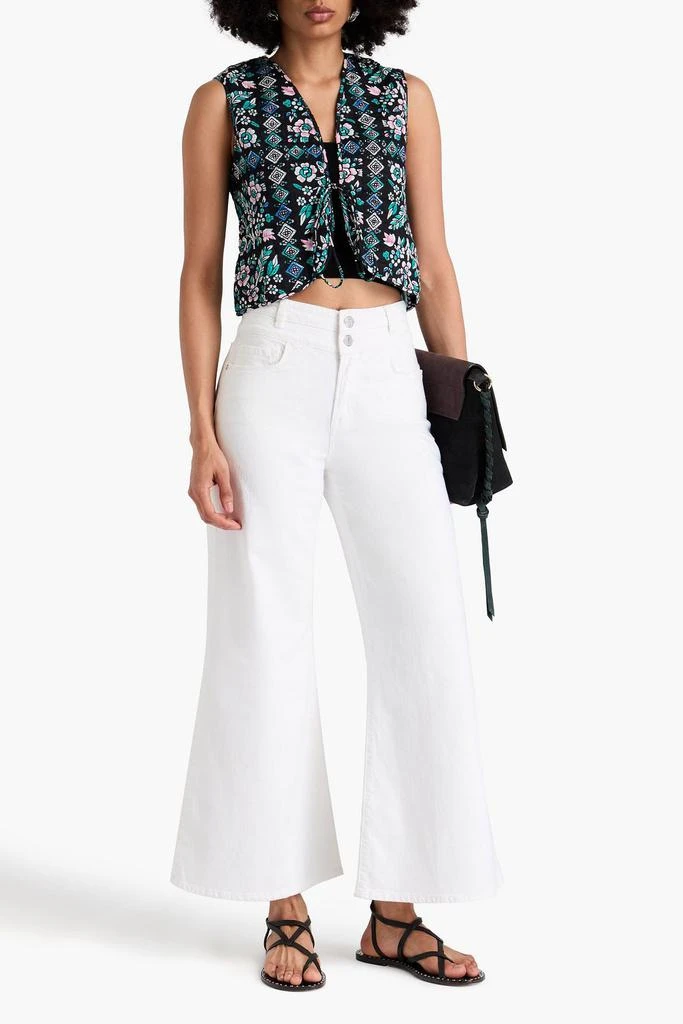 ANTIK BATIK Flora cropped floral-print cotton-gauze vest 2