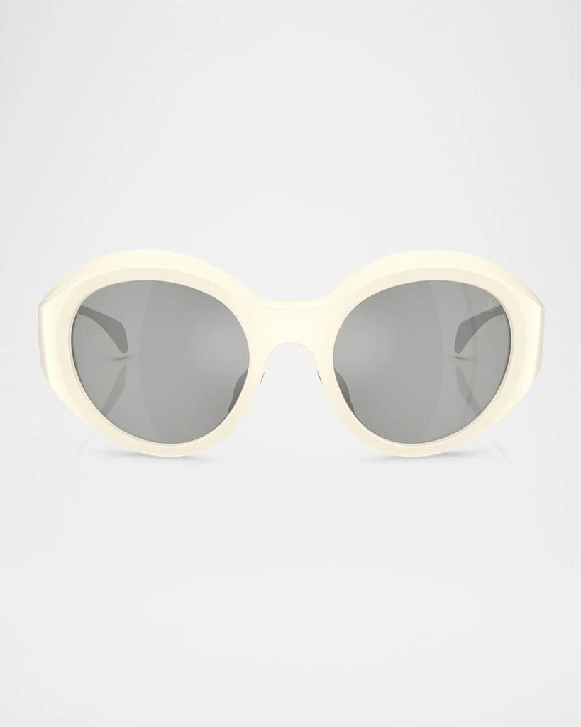MONCLER “Orbit” white round sunglasses, 100% AUTHENTIC, NEW!! Moncler Orbit ML 0261 Round Sunglasses | Fashion Eyewear main image 3