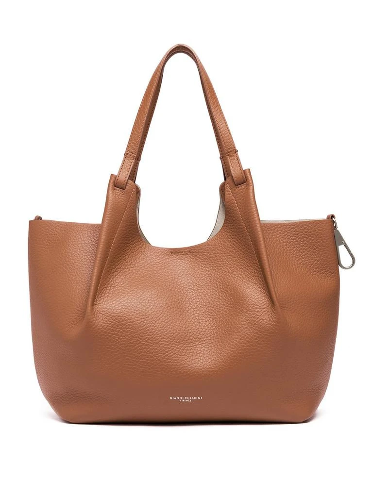 GIANNI CHIARINI Dua Bag In Brown Double Grain Maxi Leather 2