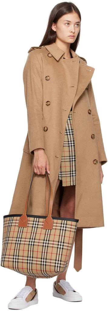 Burberry White & Tan House Sneakers 5