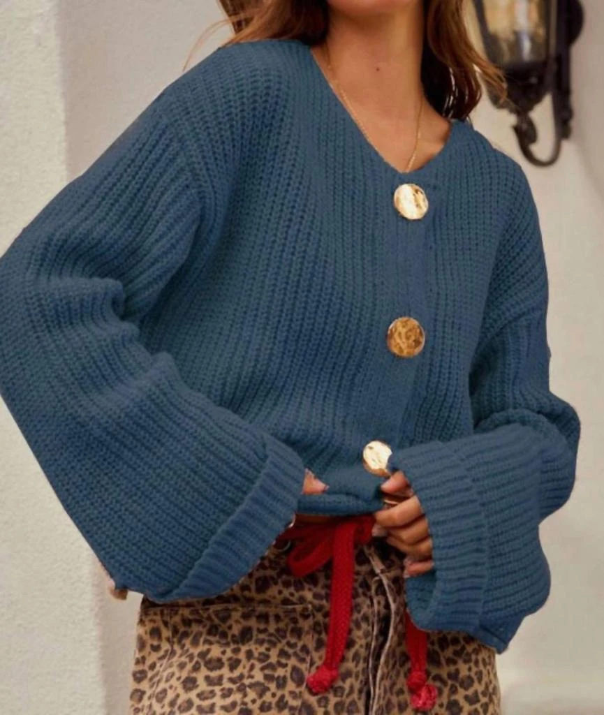 LovLov Lovlov - Button Front Pocket Cardigan