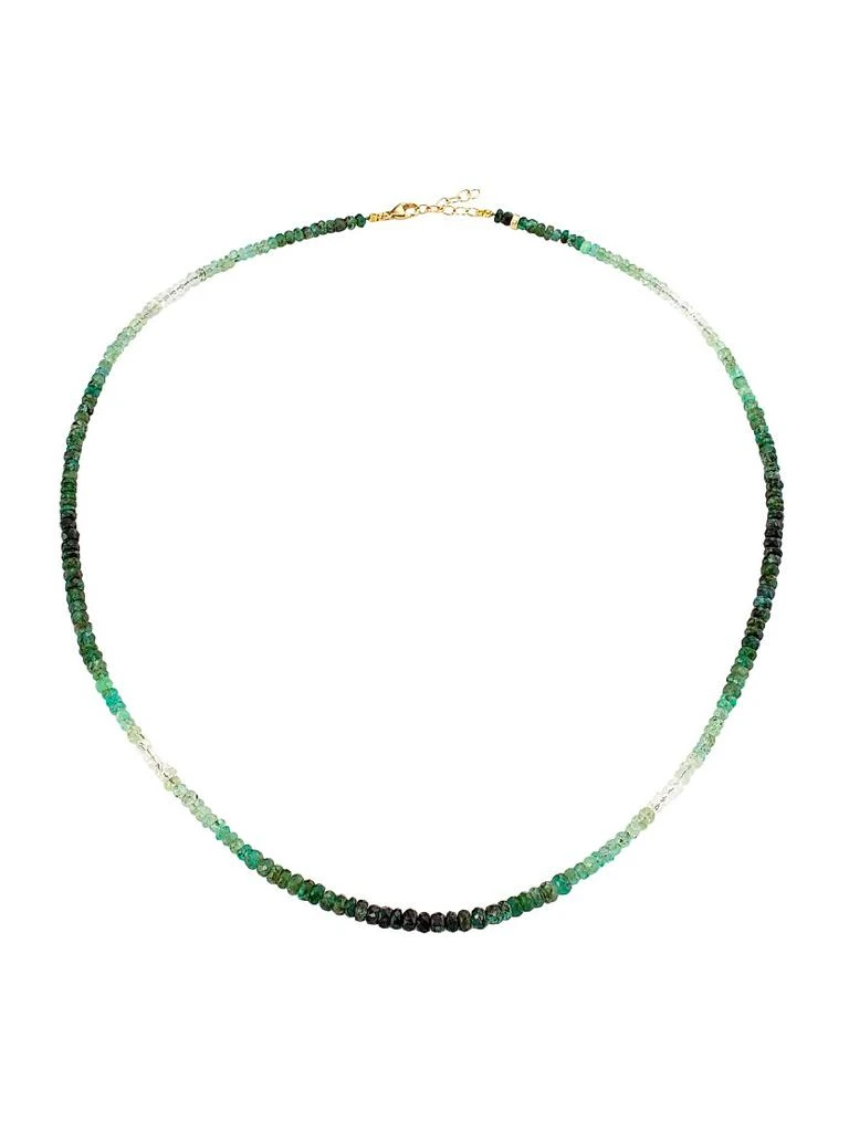 Jia Jia Arizona 14K Yellow Gold & Ombré Emerald Beaded Necklace 1