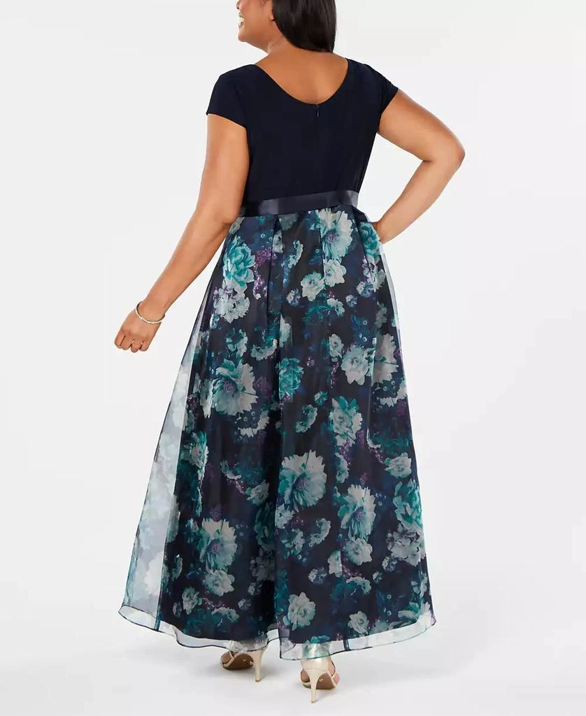 SL Fashions Plus Size Floral-Skirt Gown 2