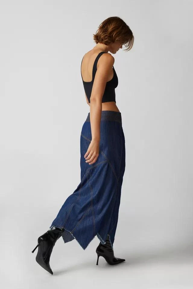Urban Outfitters UO Evie Seamed Denim Midi Skirt 3