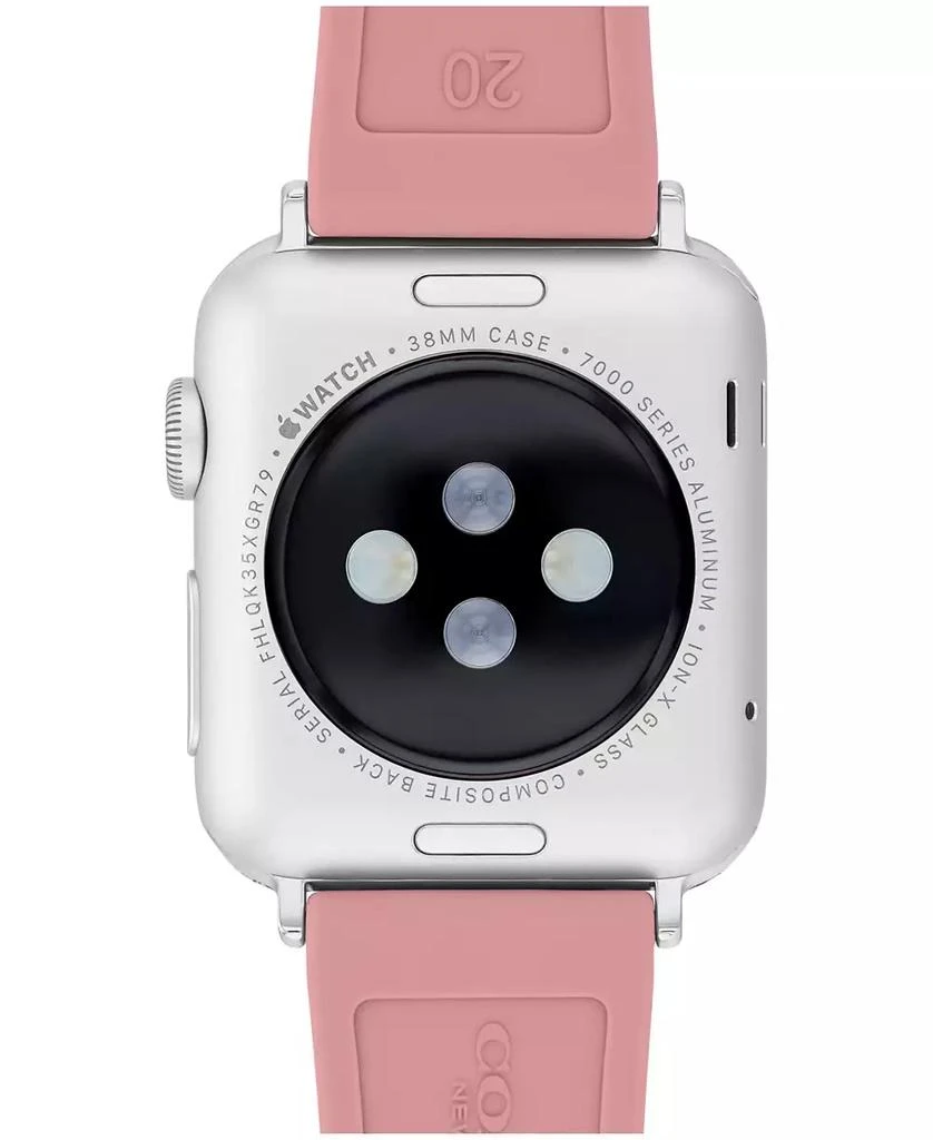 Coach Women
s True Pink Silicone Apple Watch Strap 38mm, 40mm, 41mm 3