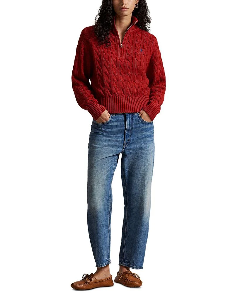 Ralph Lauren Quarter Zip Cable Knit Sweater 5