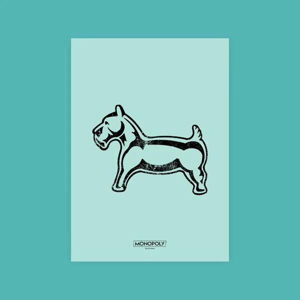 Original Hero Monopoly Dog Letterpress Art Print