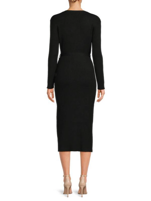 TASH + SOPHIE Ribbed Midi Shirt Dress 2
