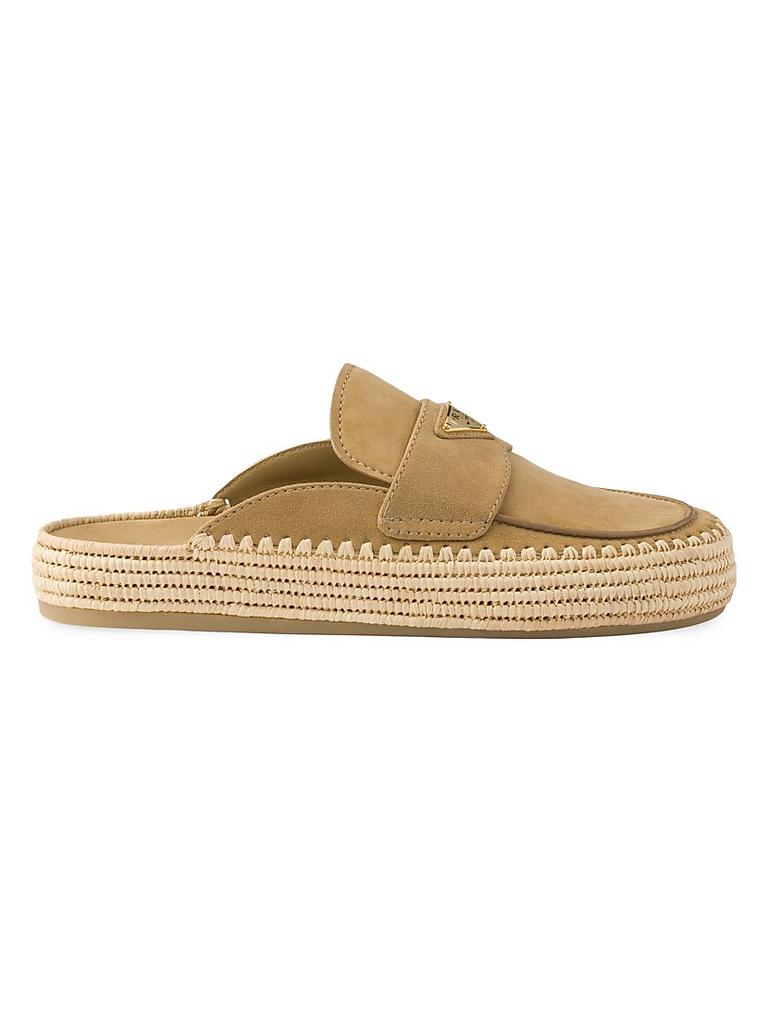 サンダル・ミュール Prada Embroidered Fabric Slippers Prada Embroidered fabric sandals | REVERSIBLE