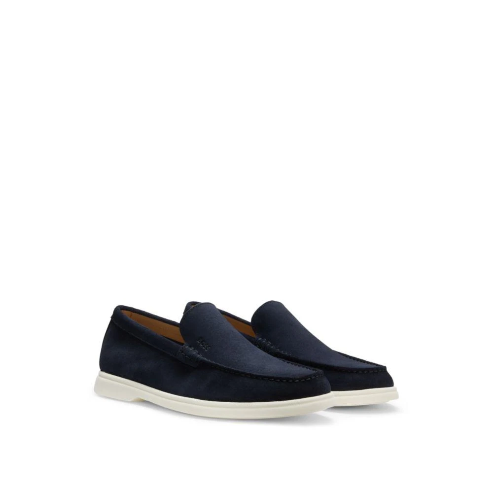 Hugo Boss Suede loafers with contrast outsole 1