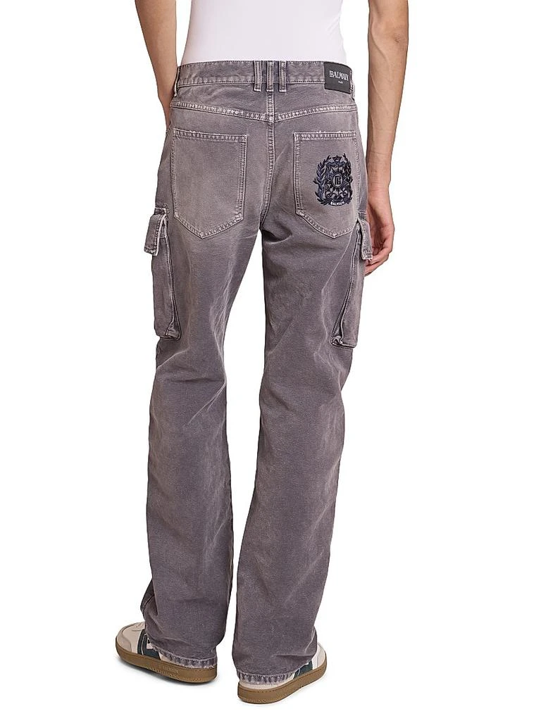 Balmain Faded Denim Cargo Pants 5