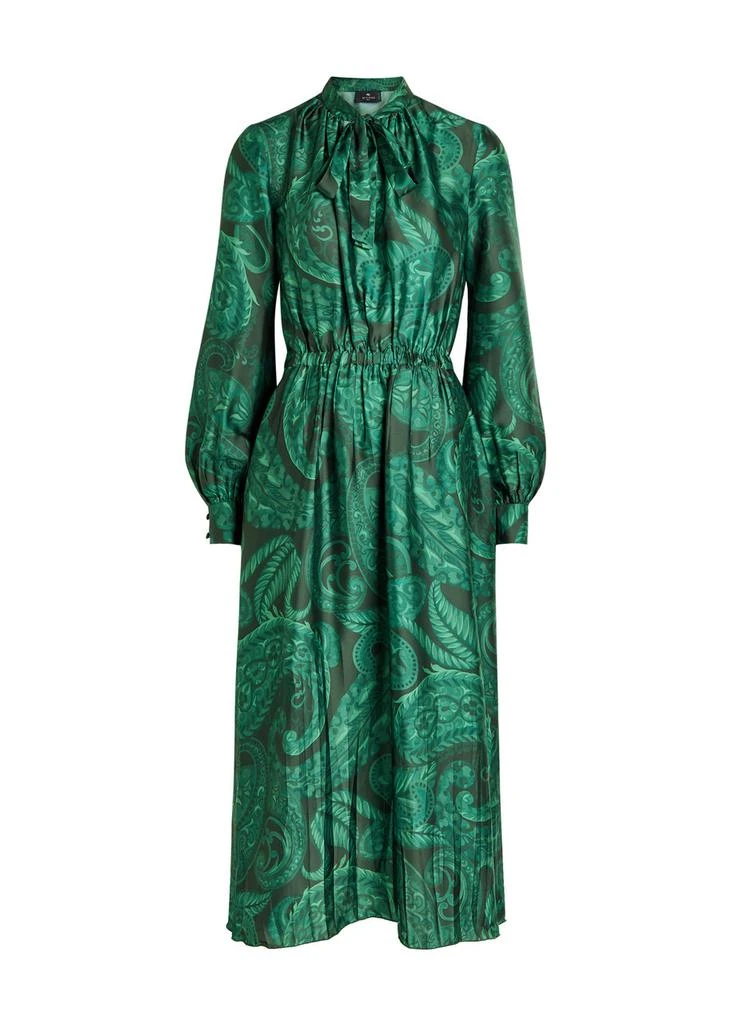 ETRO Patterned satin midi dress 1
