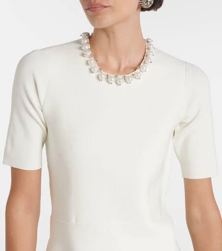 Monique Lhuillier Embellished knitted minidress 4