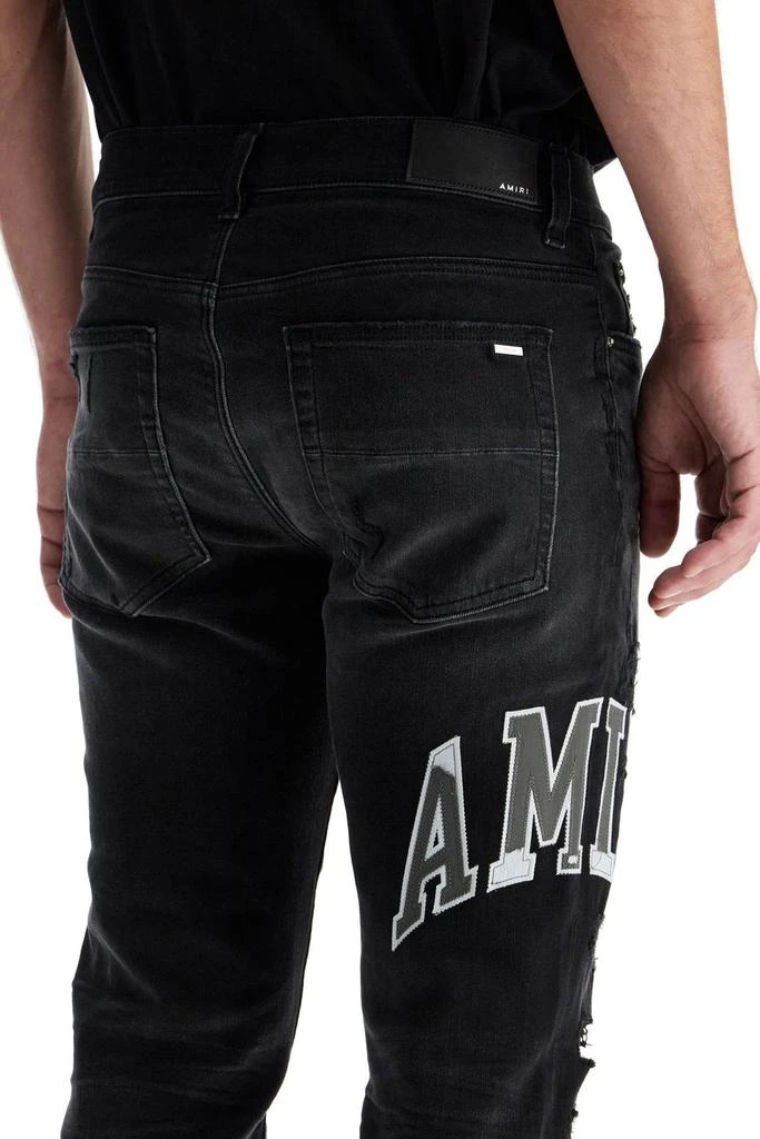 AMIRI Amiri Logo Patch Distressed Skinny Jeans 4
