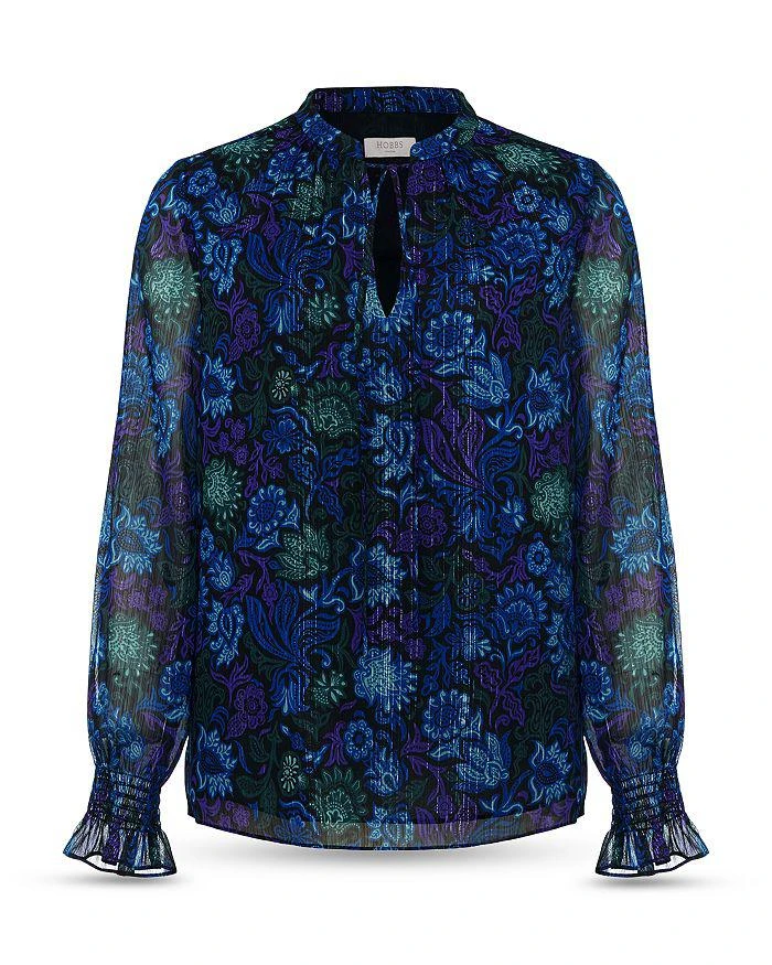 HOBBS LONDON Aisha Split Neck Blouse 6