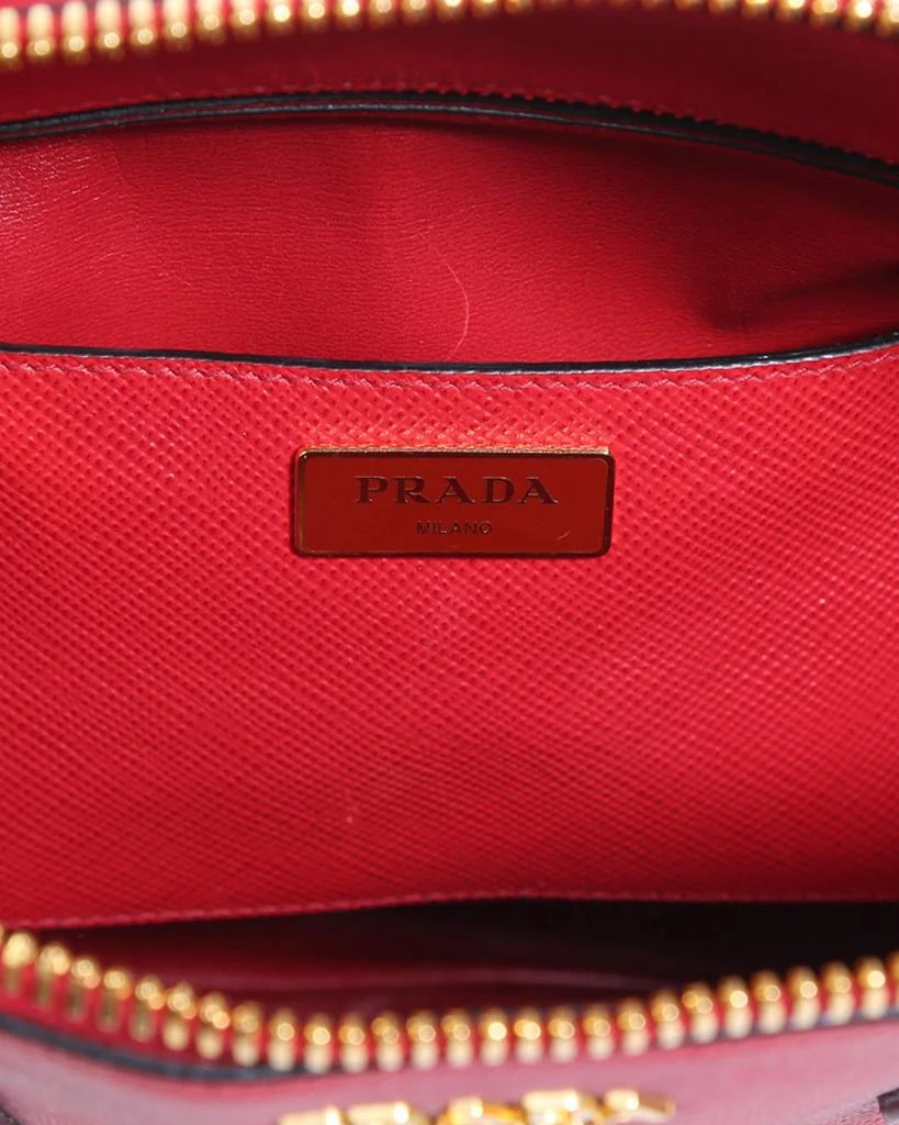 Prada Prada Red Saffiano Leather Medium Dome Satchel Bag 6