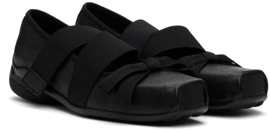 OPEN YY Black Cross Band Ballerina Flats 4
