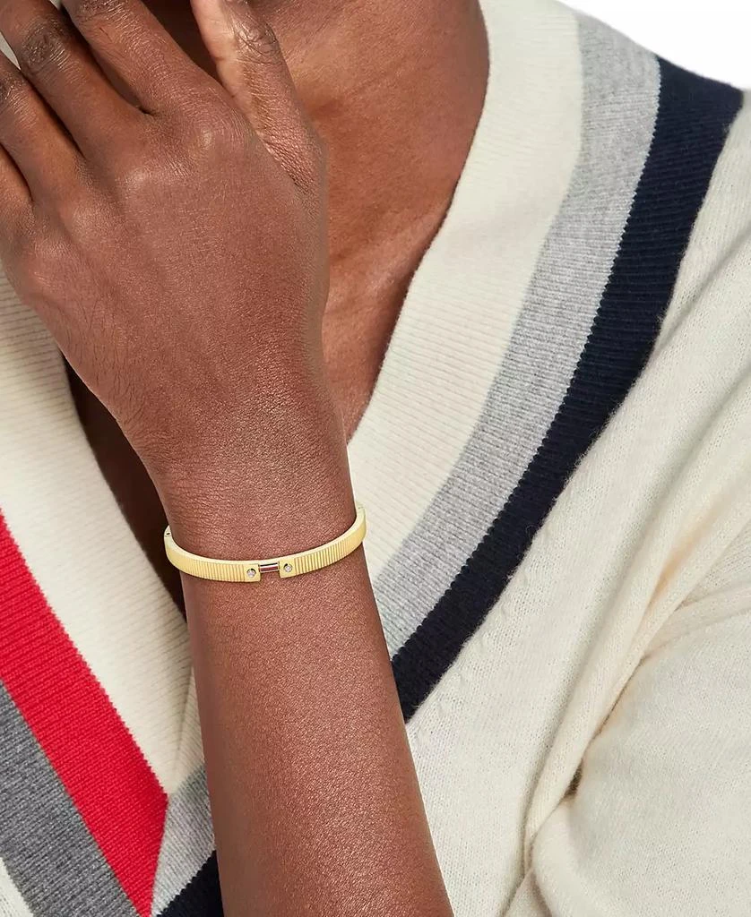 Tommy Hilfiger Women
s Stripes Gold-Plated Stainless Steel Bracelet 2