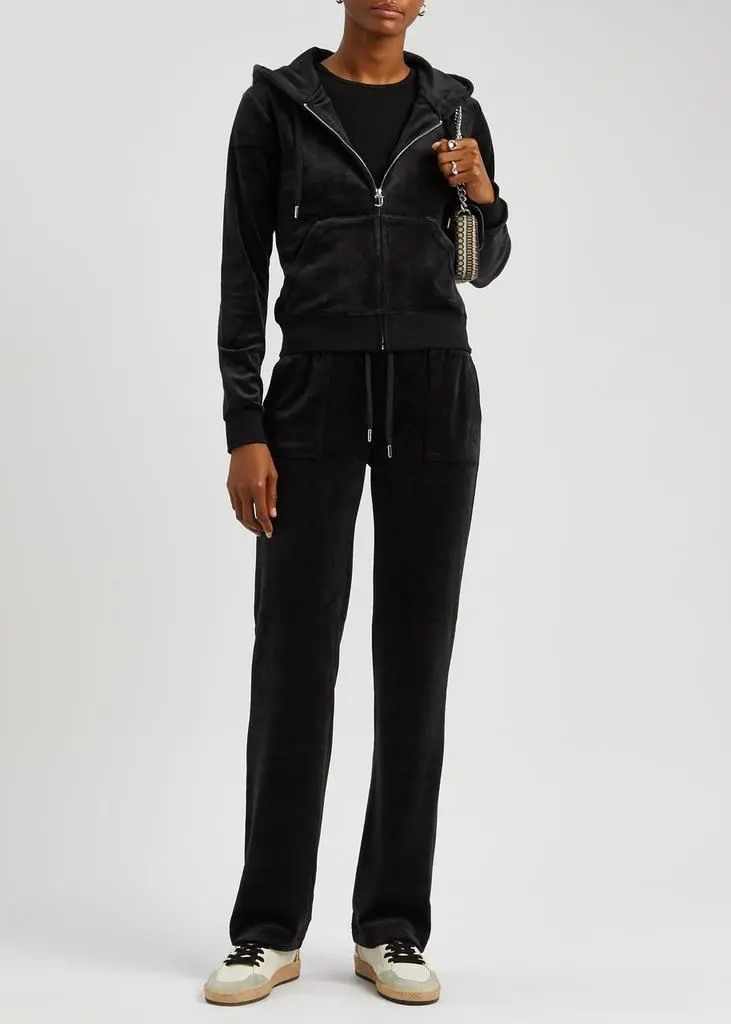 Juicy Couture Del Ray logo velour sweatpants 4