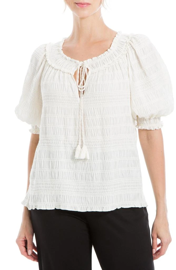 Max Studio Chennel Tassel Elbow-Length Sleeve Top 1