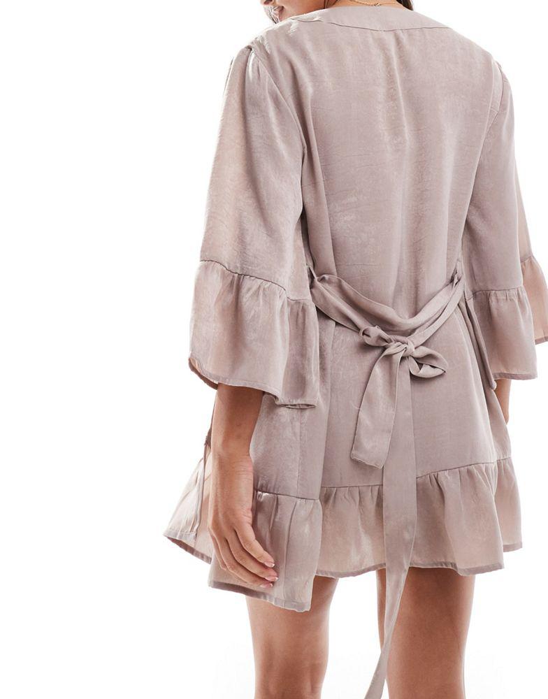 Luna Luna bridesmaid kimono robe in pink