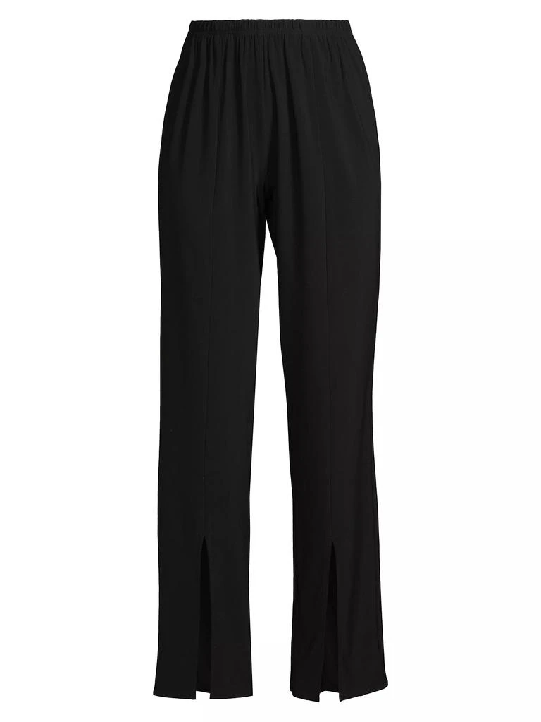 Caroline Rose Stretch-Knit Split Hem Pants 1