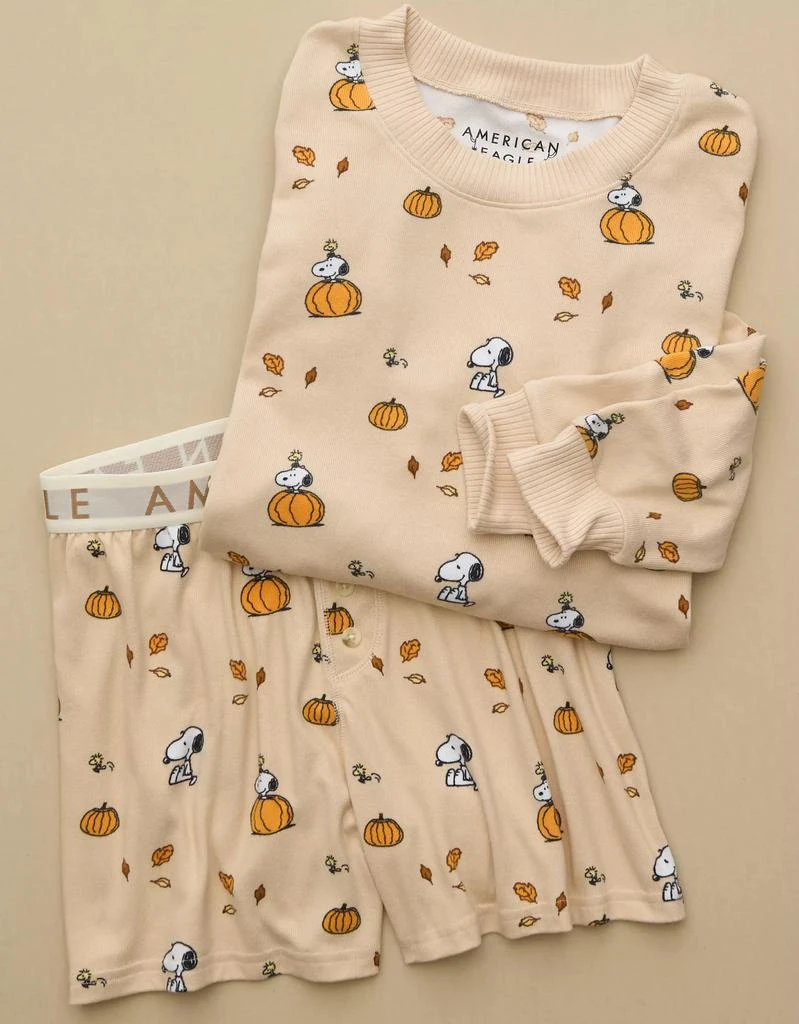 AE AE Snoopy Fall Pumpkin Plush PJ Set 1