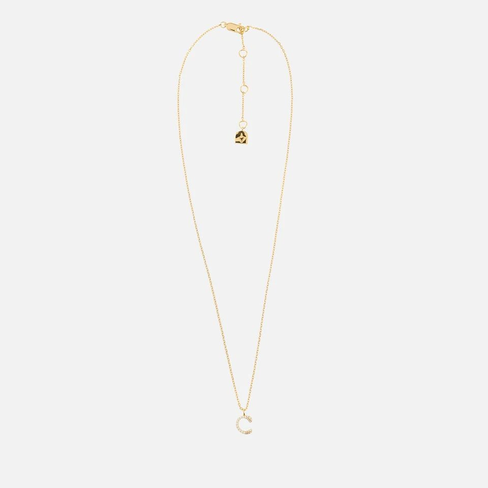ASTRID 
MIYU Astrid 
Miyu Initial Pavé 18K Gold-Plated Necklace 1