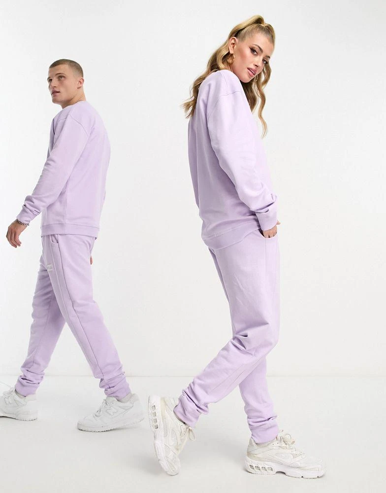 Fila Fila unisex Trev sweatshirt with seam detail in lilac 4