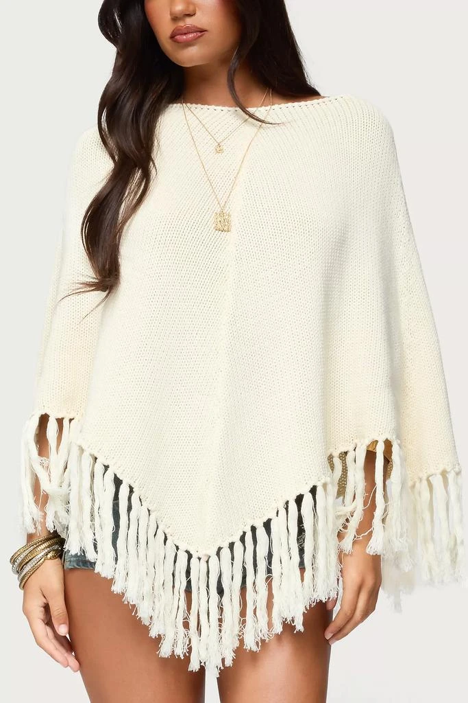 Edikted Edikted Kamila Fringe Knit Poncho
