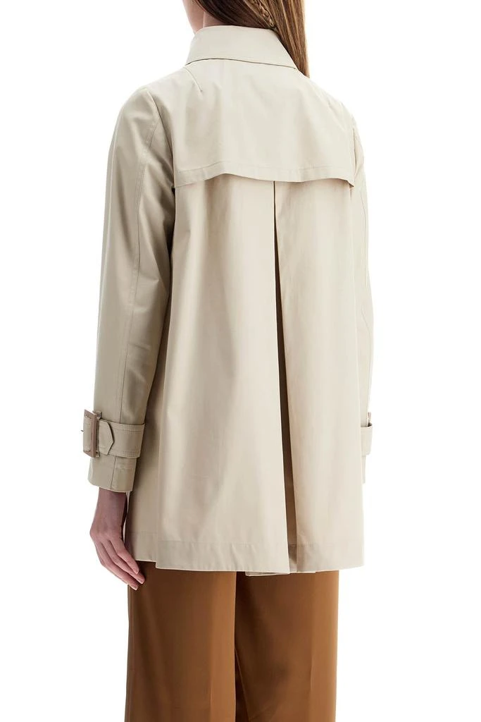 HERNO medium length waterproof beige cotton trench coat with buttons 3