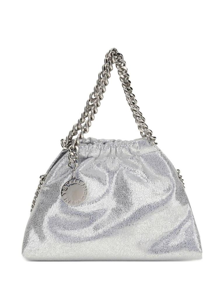 Stella McCartney Stella McCartney Falabella Silver Drawstring Crossbody Bag
