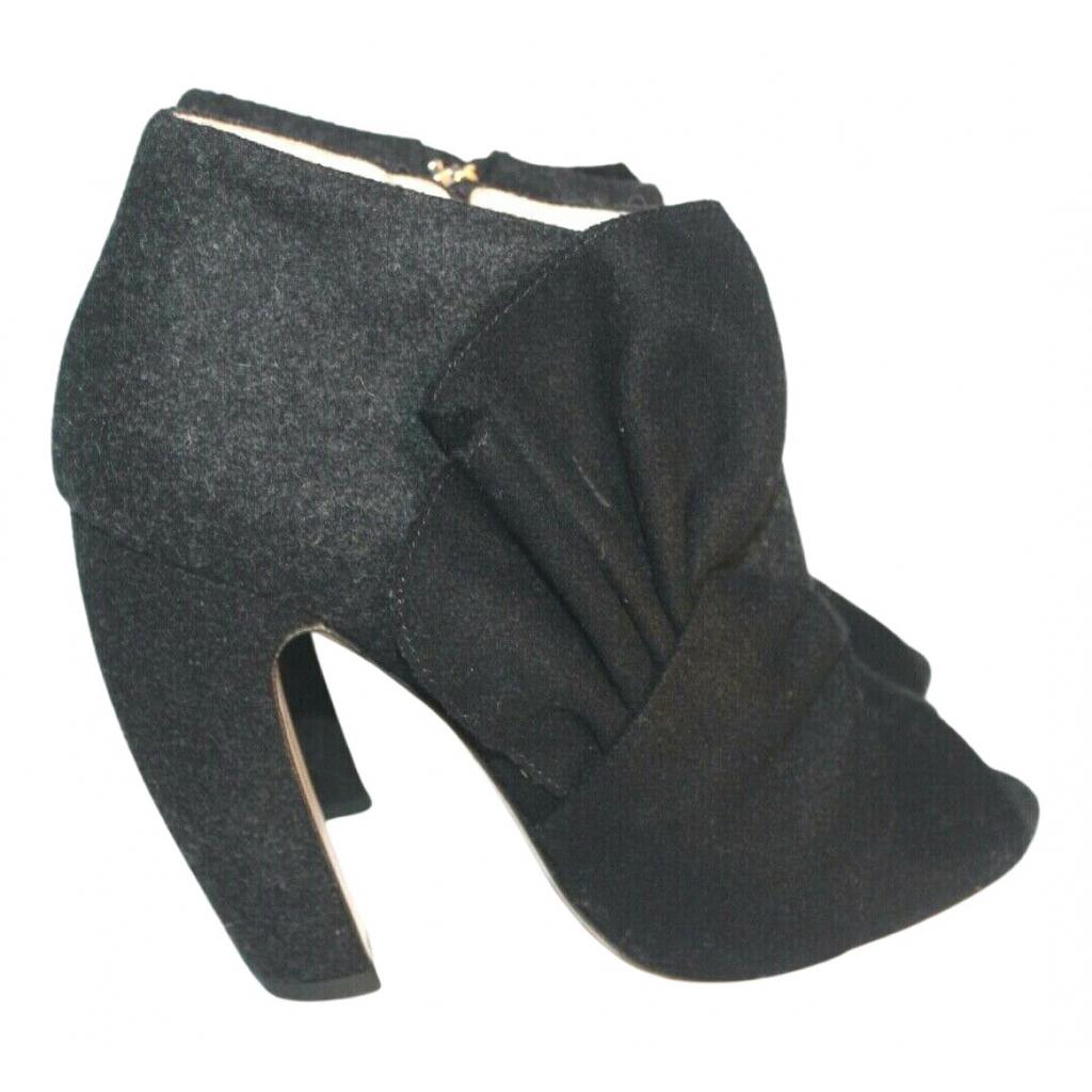 Miu Miu Miu Miu Cloth open toe boots