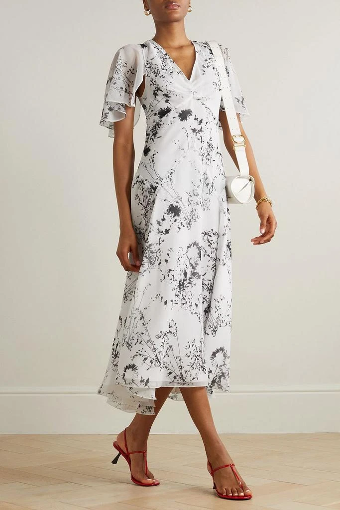 Victoria Beckham Floral-print chiffon midi dress 2