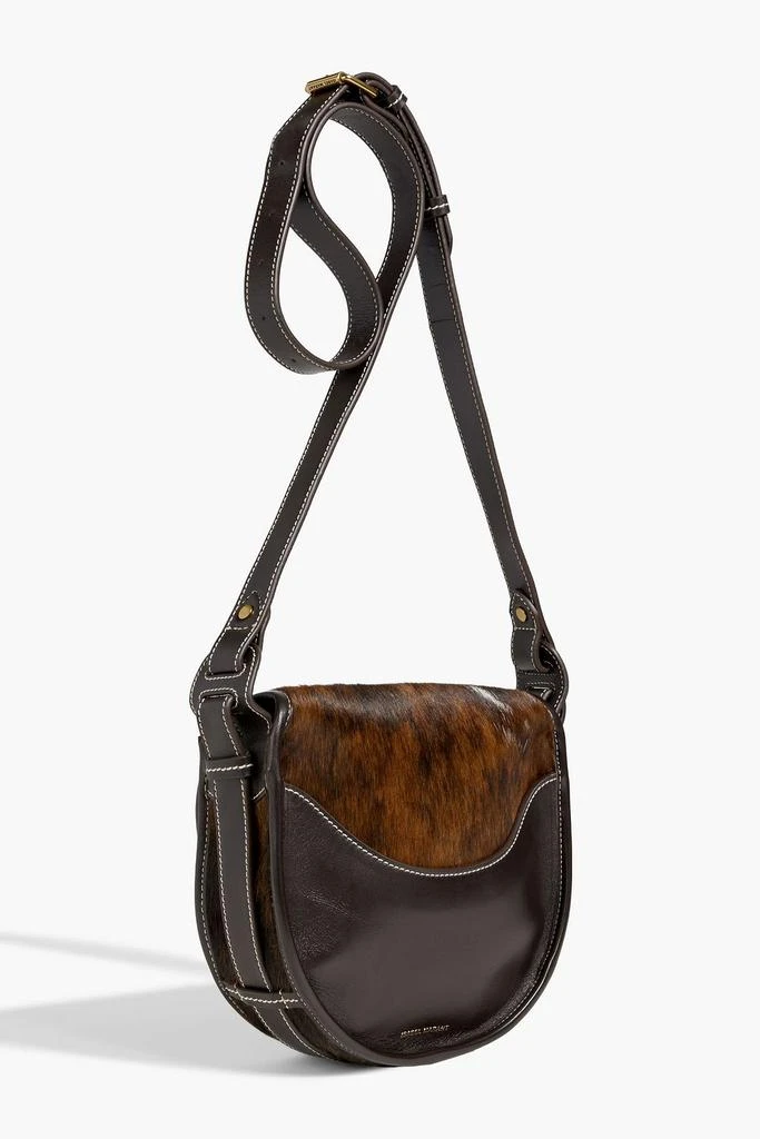 Isabel Marant Botsy leather-trimmed calf hair cross-body bag 3