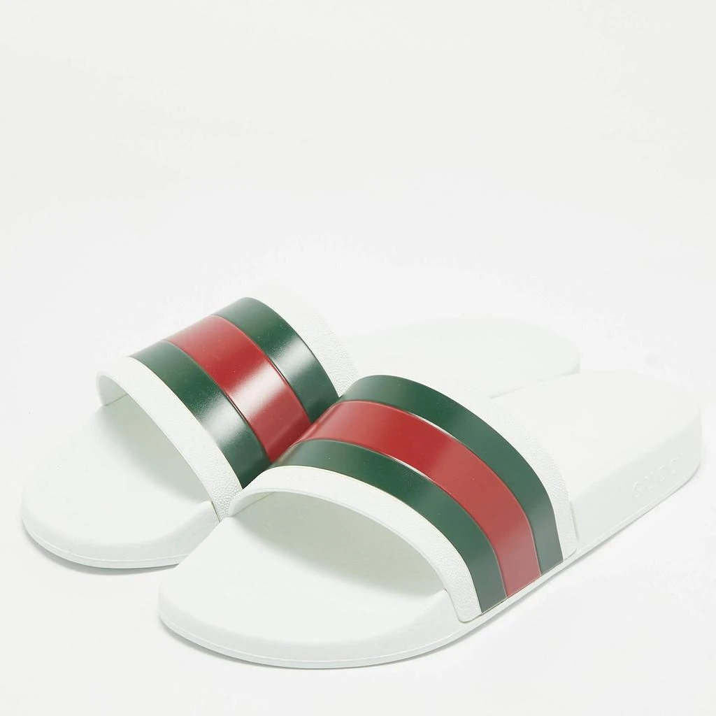 Gucci Gucci White Rubber Pursuit 72 Pool Slides Size 44 2