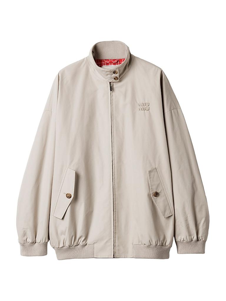 Miu Miu Miu Miu Logo-Patch Zipped Bomber Jacket - Jackets