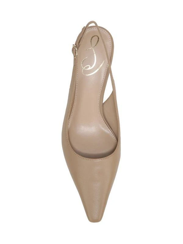 Sam Edelman Bianka Sling 57MM Leather Pointed Slingback Pumps 5