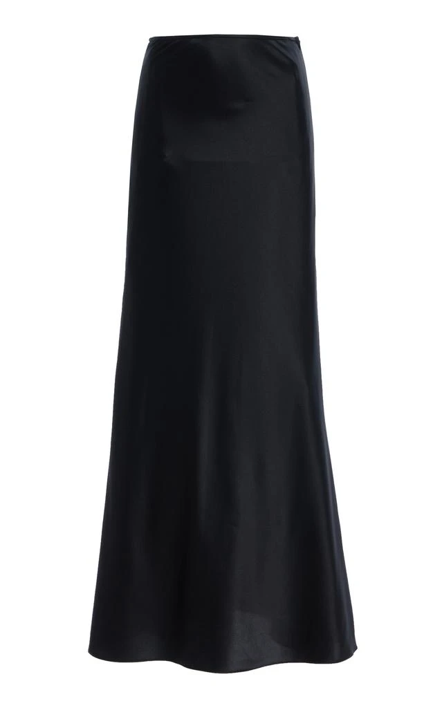Staud STAUD - Odin Silk Maxi Slip Skirt - Black - US 4 - Moda Operandi 1