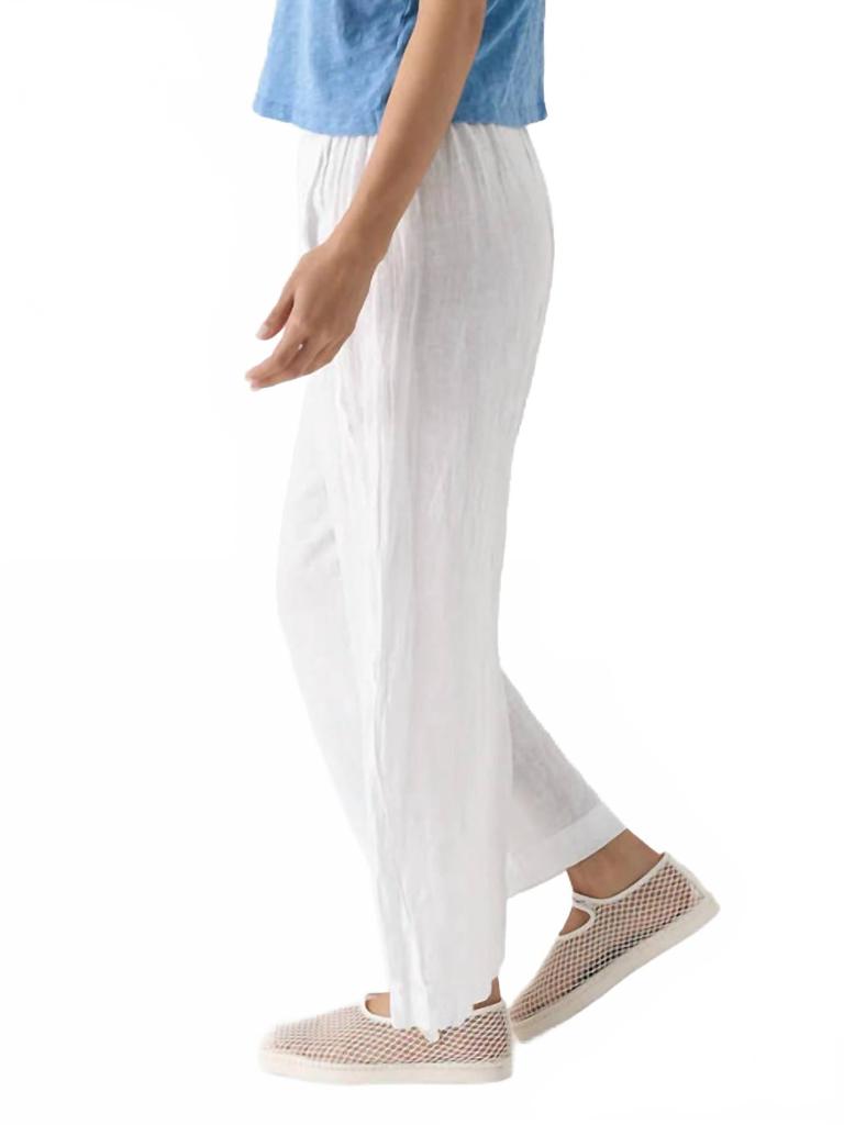 Velvet by Graham & Spencer Lola Linen Pant In White