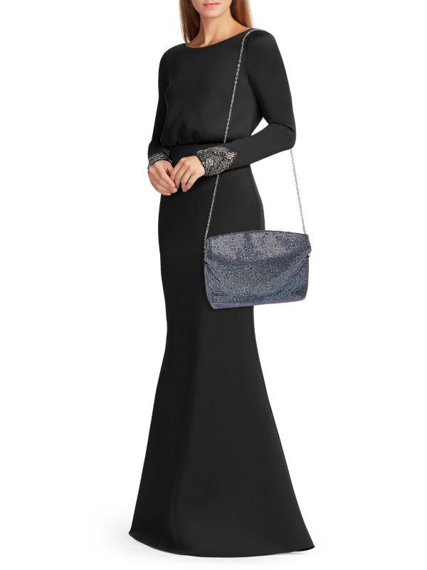 La Regale Crystal Embellished Shoulder Bag