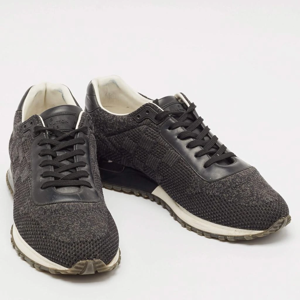 Louis Vuitton Louis Vuitton Black/Grey Fabric and Leather Run Away Low Top Sneakers Size 43 4