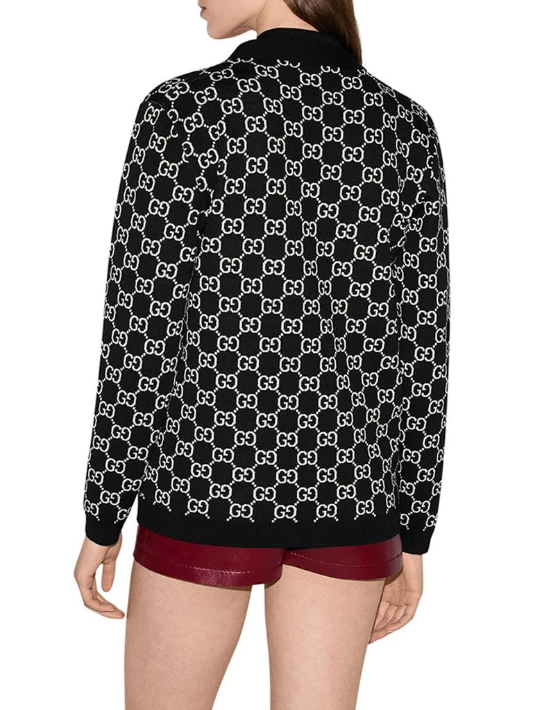 Gucci REVERSIBLE CARDIGAN IN WOOL JACQUARD GG 3