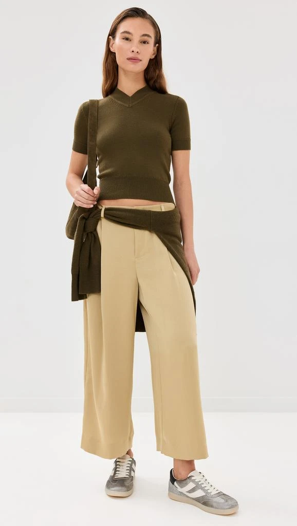 Vince Mid Rise Satin Culottes 4